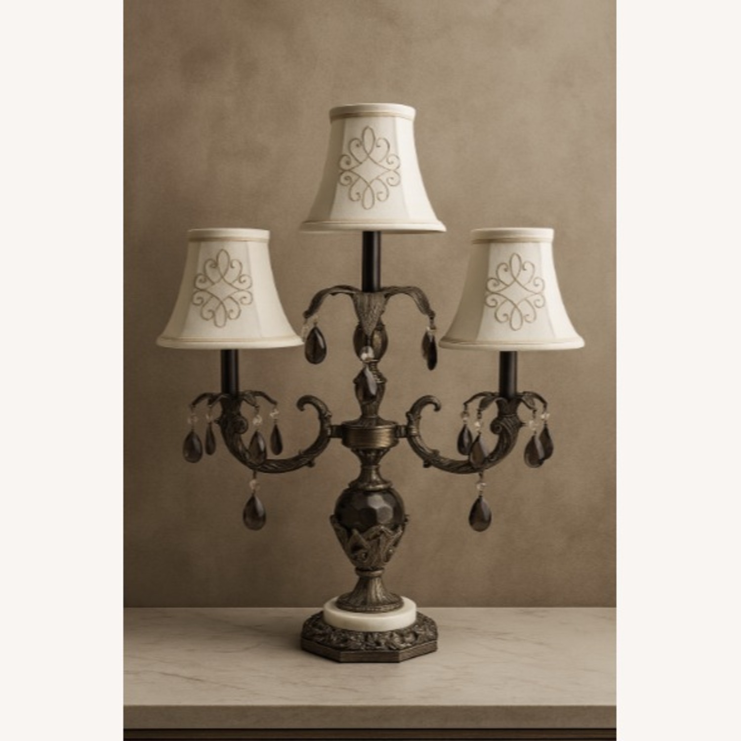 Vintage Italian Hollywood Regency Girandole Lamp - image-9