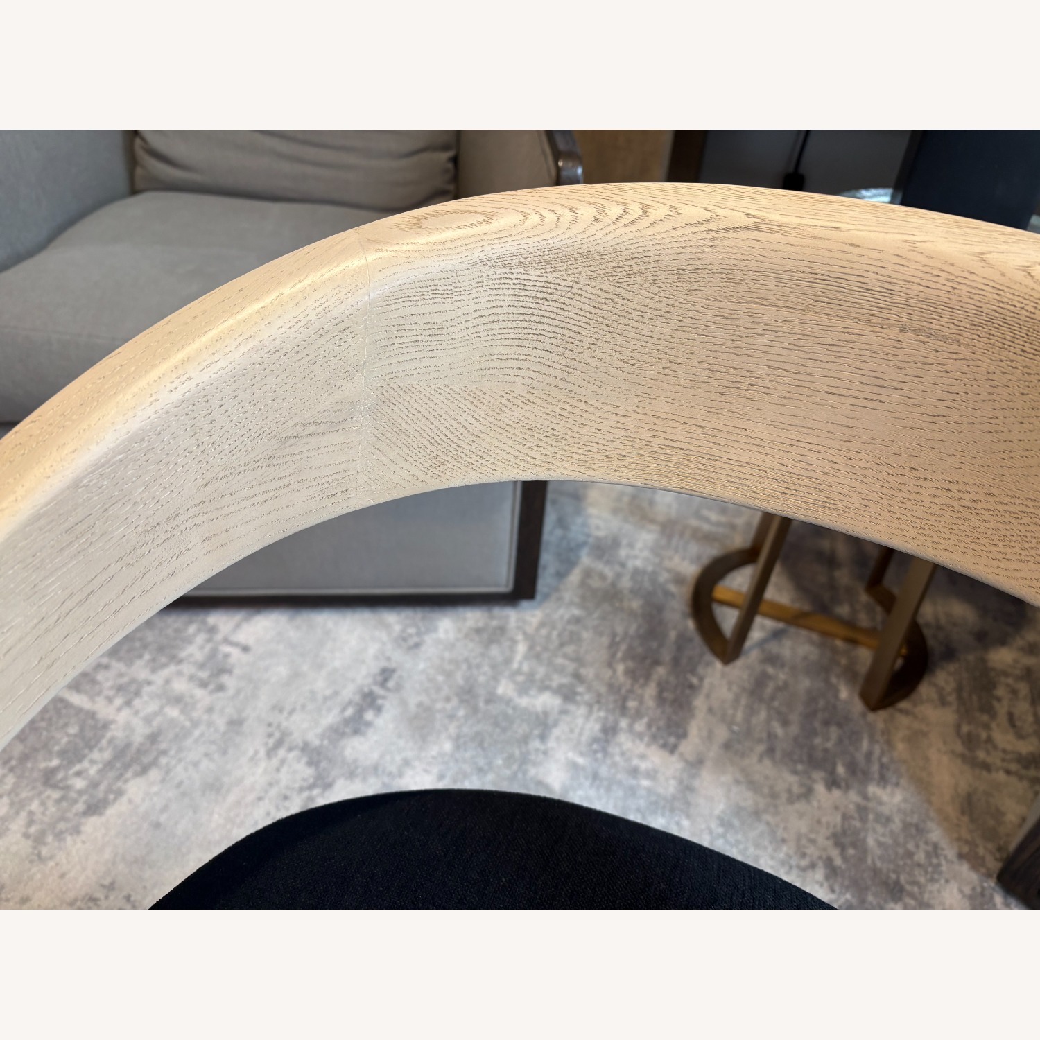 RH Chloé Fabric Armchair | Greige Oak Finish - image-10