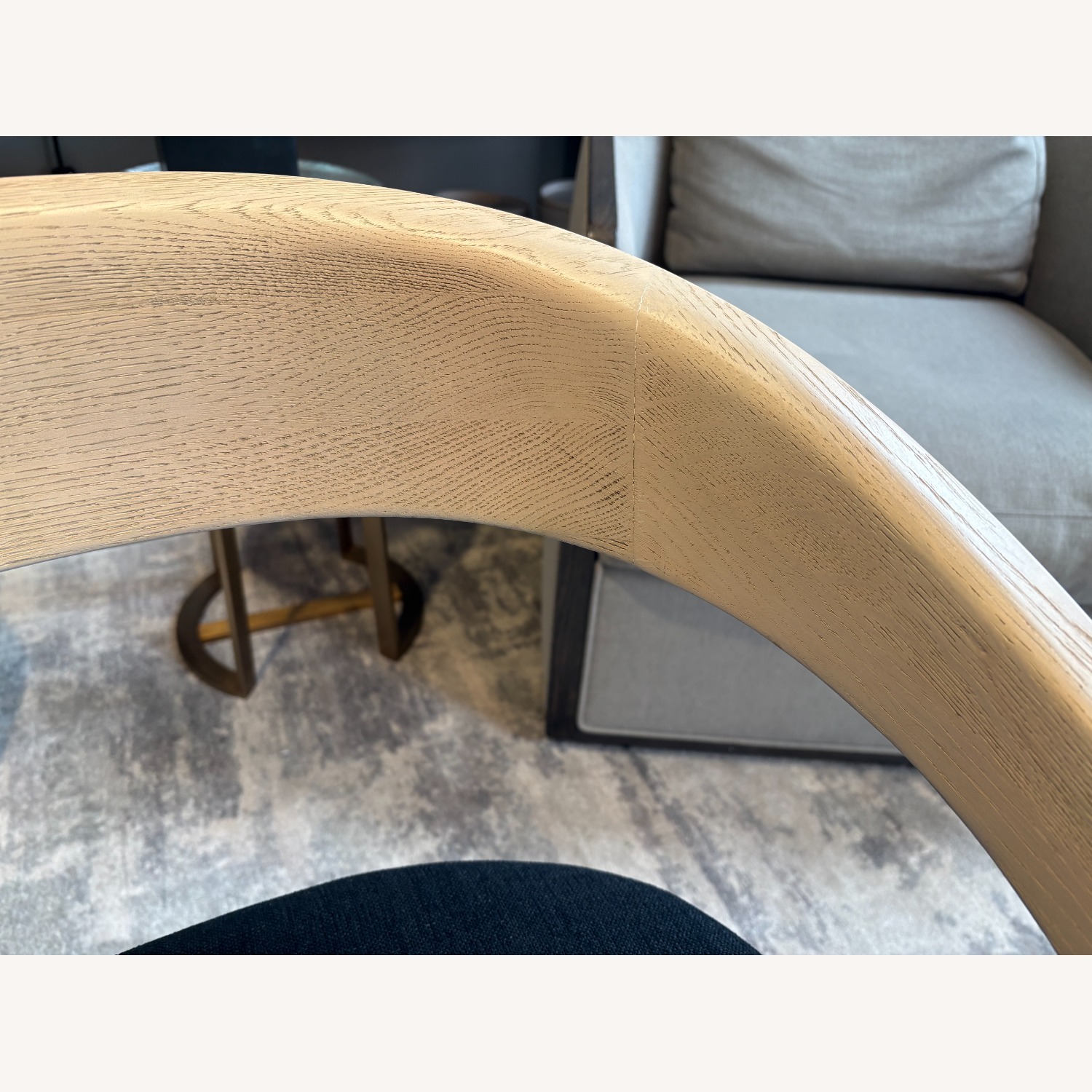 RH Chloé Fabric Armchair | Greige Oak Finish - image-9