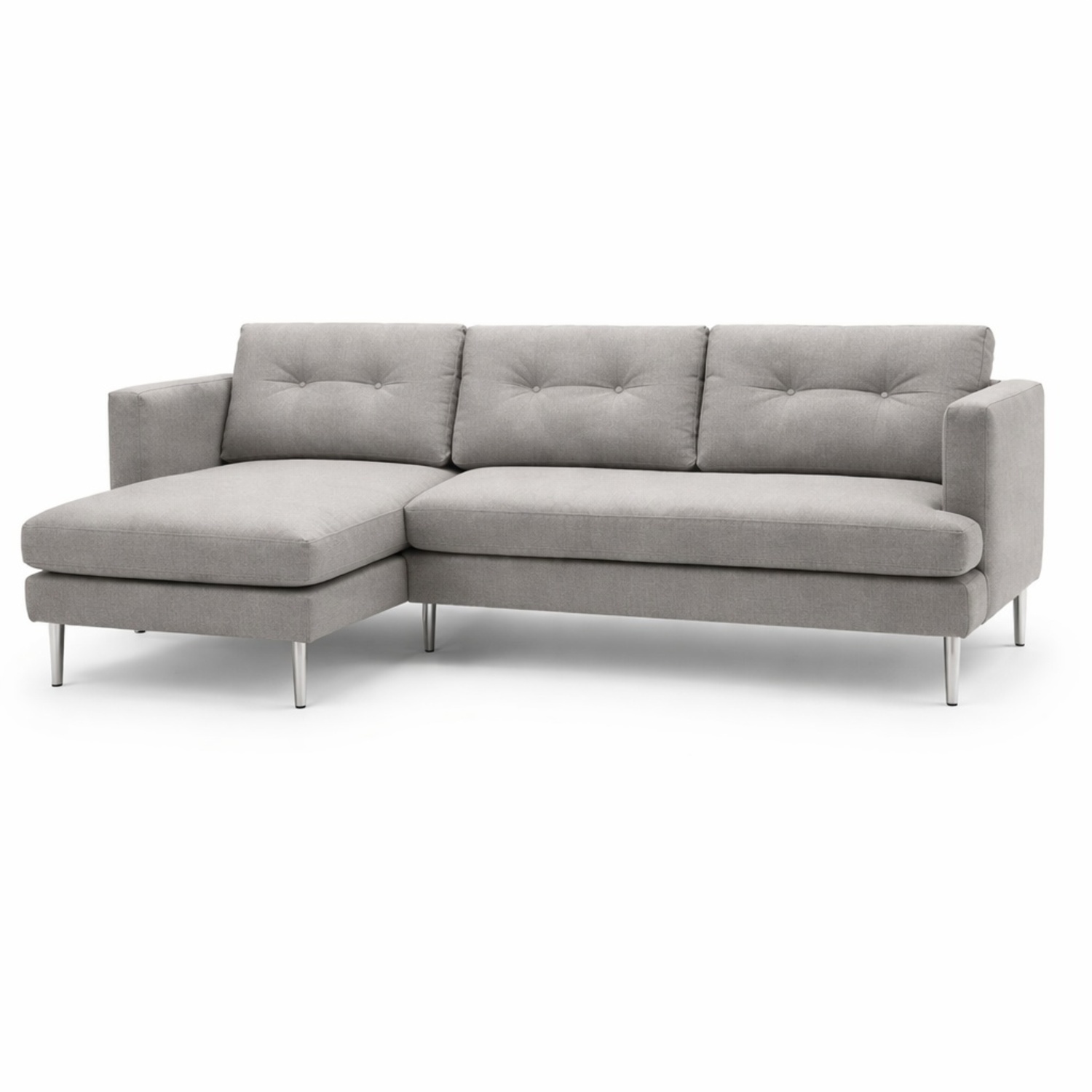 West Elm Jackson Light Gray Fabric 2 Piece Sectional - image-0