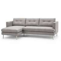 West Elm Jackson Light Gray Fabric 2 Piece Sectional