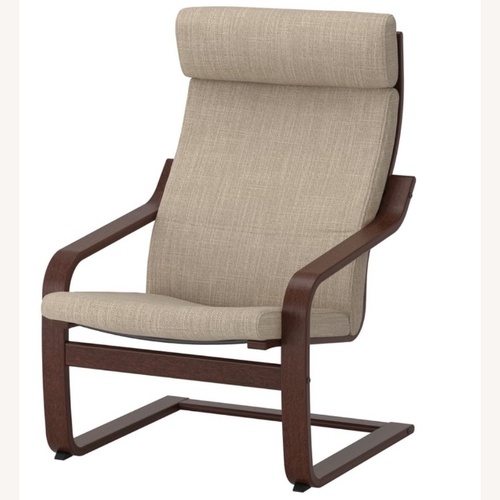 Used IKEA POÄNG Dark Brown Fabric Recliner for sale on AptDeco