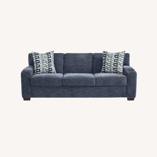 Used Rooms To Go Lynwood Blue Fabric 3+ Seater Sofa for sale on AptDeco