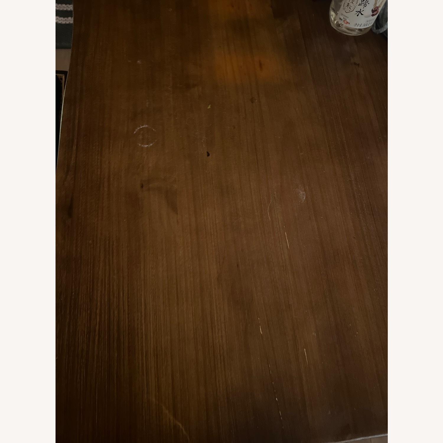 Antique Dark Brown Wood Dining Table - image-4
