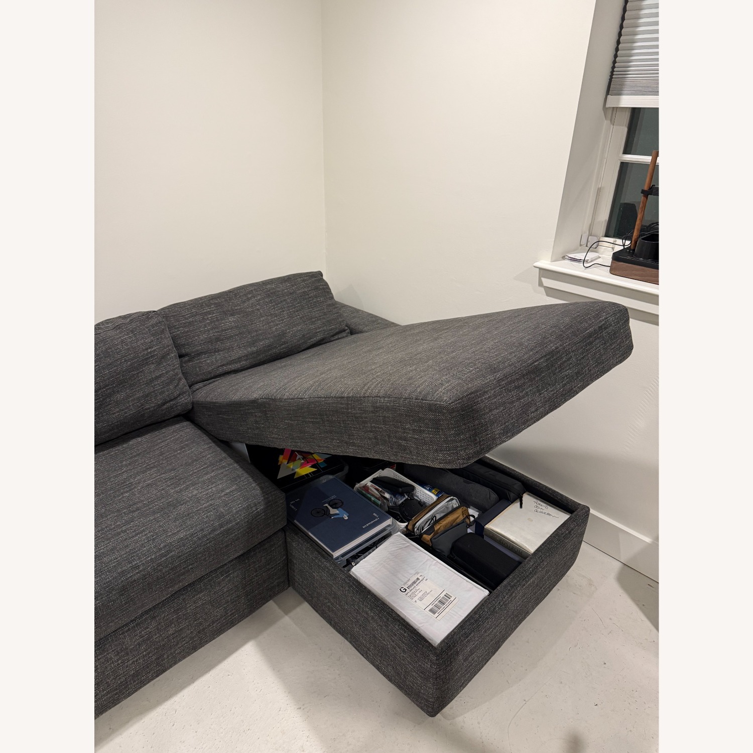 West Elm Henry® 2 Dark Gray Fabric Sleeper Sofa - image-7