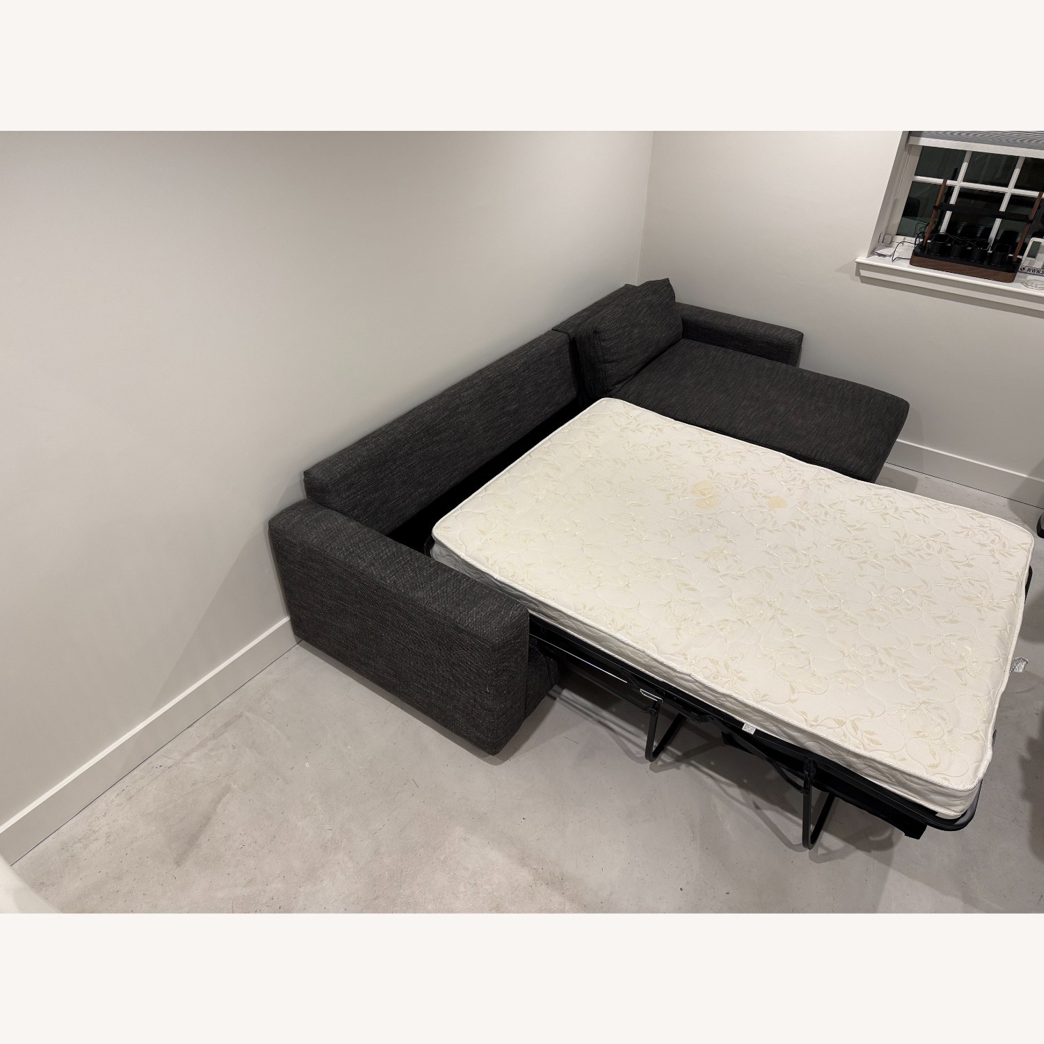 West Elm Henry® 2 Dark Gray Fabric Sleeper Sofa - image-9