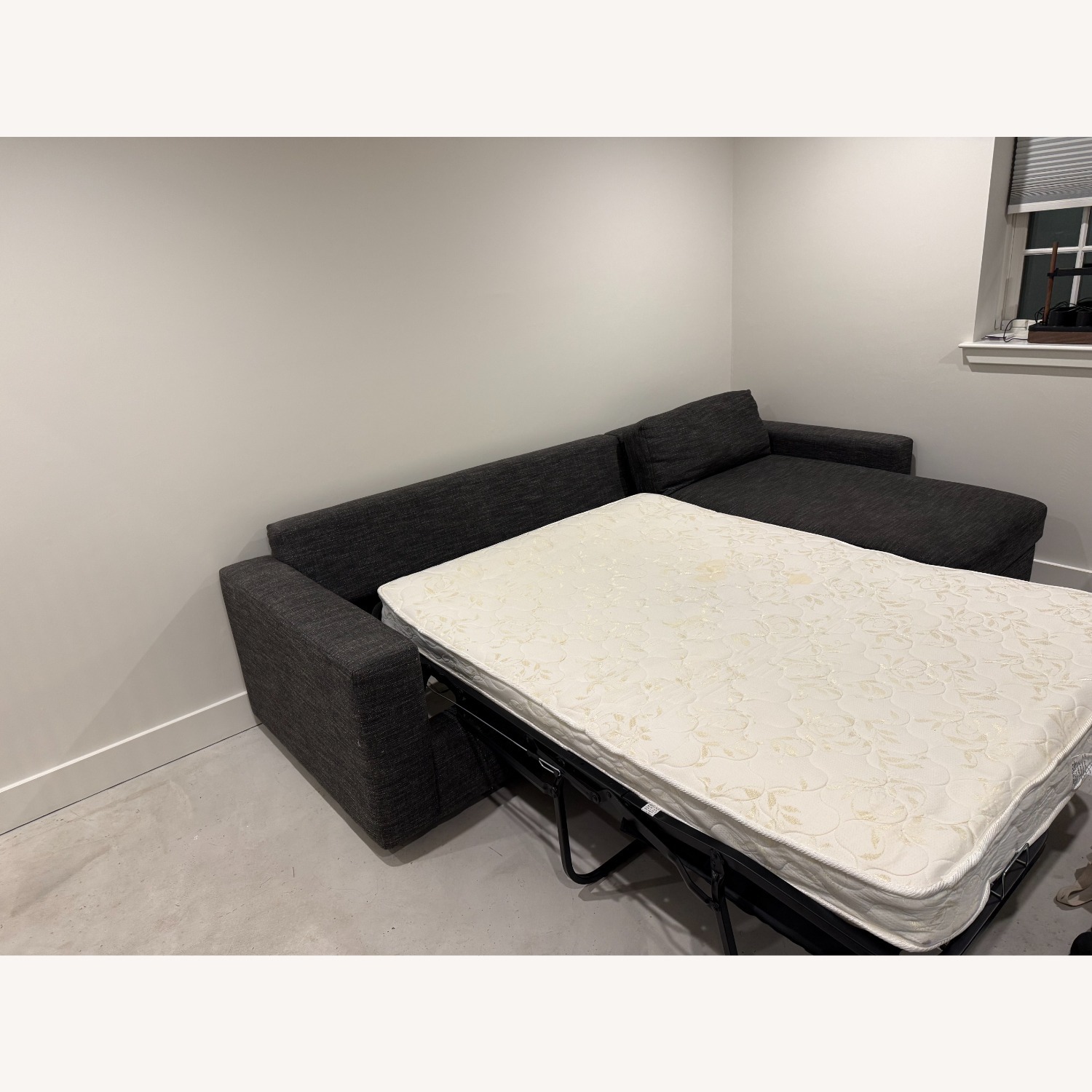 West Elm Henry® 2 Dark Gray Fabric Sleeper Sofa - image-8