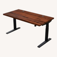 Uplift V3 Standing Desk Light Brown Wood Desk