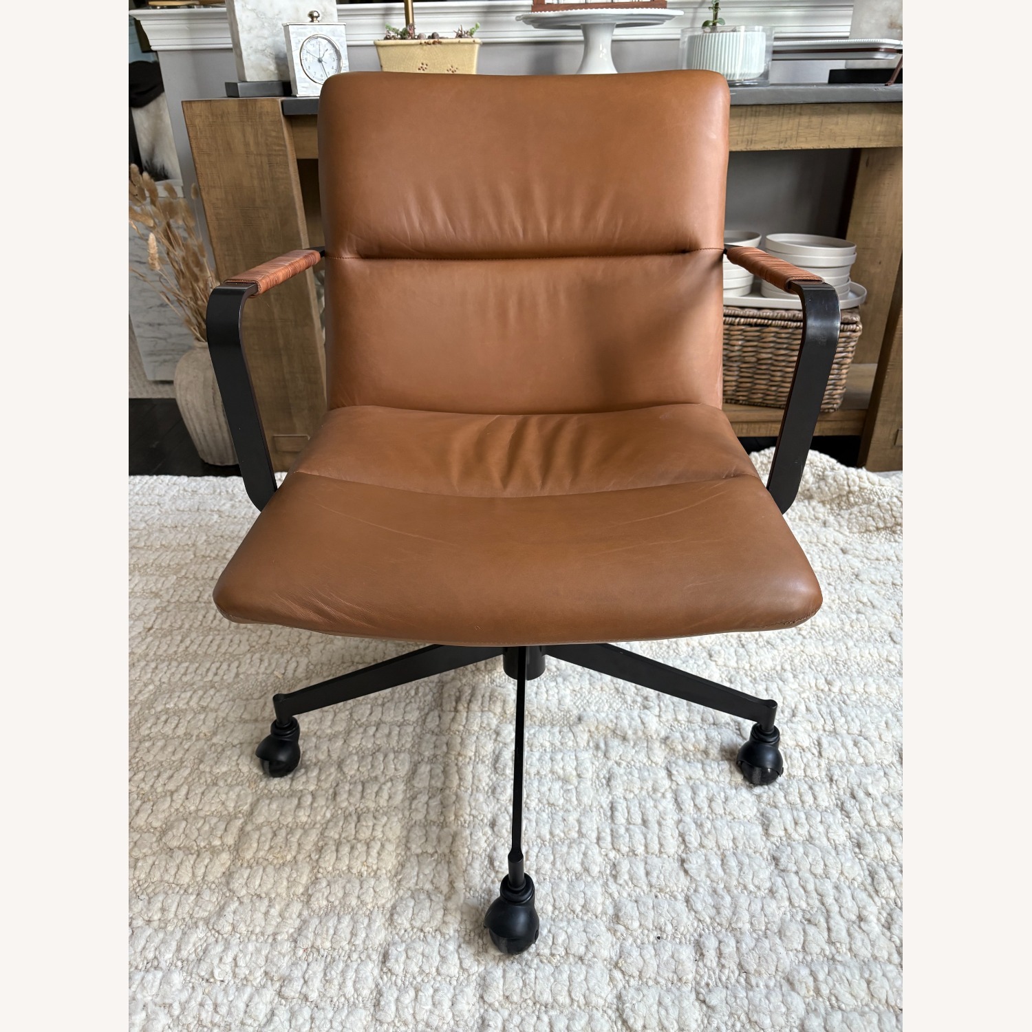 West Elm Cooper Mid-Century Leather Office Chair - image-10