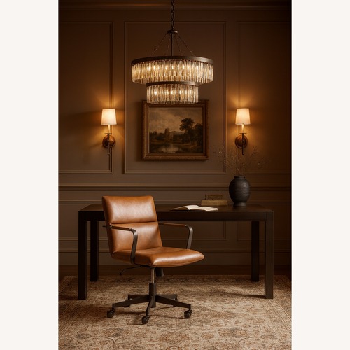 Used West Elm Cooper Mid-Century Leather Office Chair for sale on AptDeco