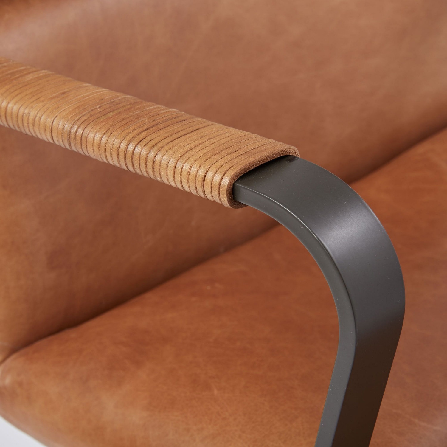 West Elm Cooper Mid-Century Leather Office Chair - image-2