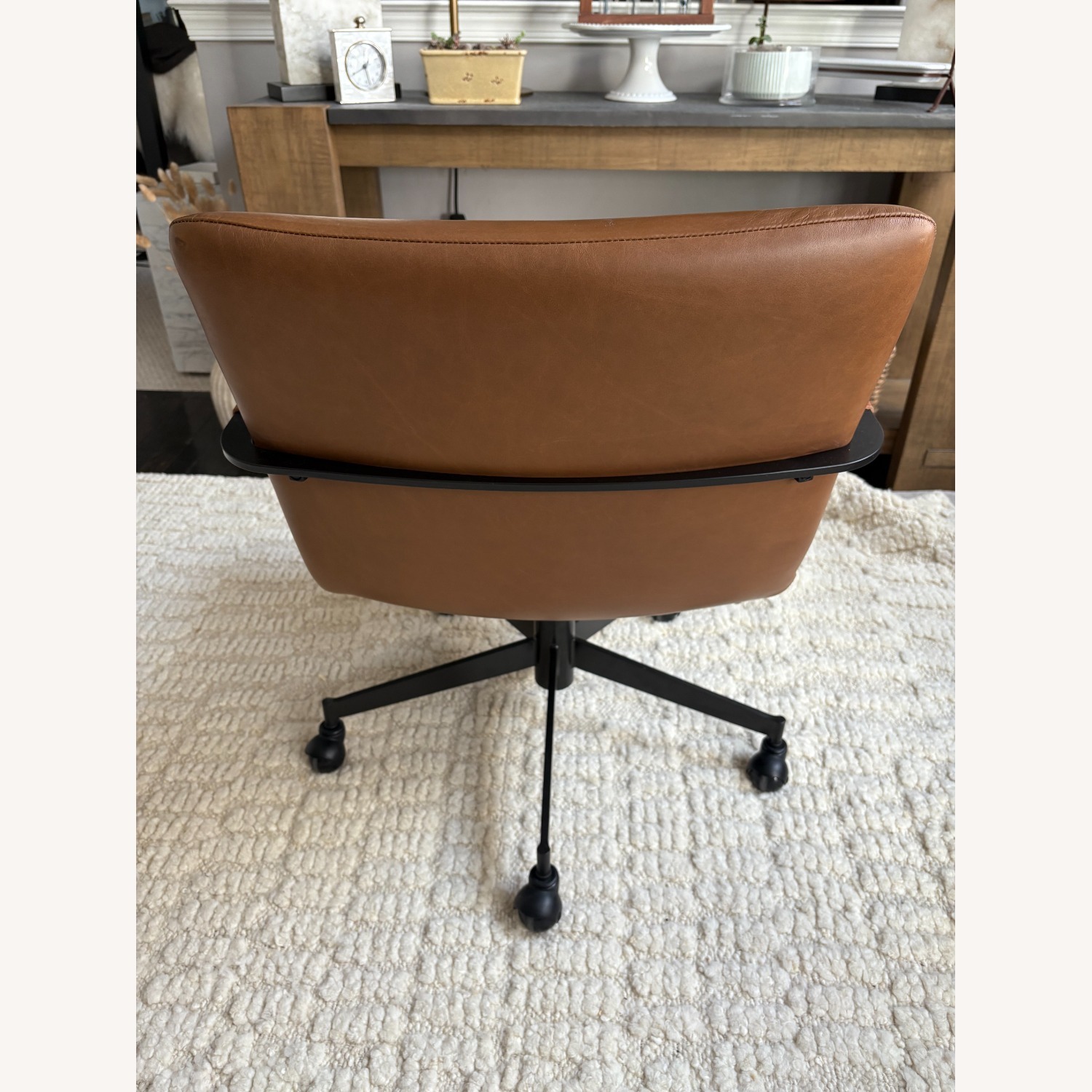 West Elm Cooper Mid-Century Leather Office Chair - image-8