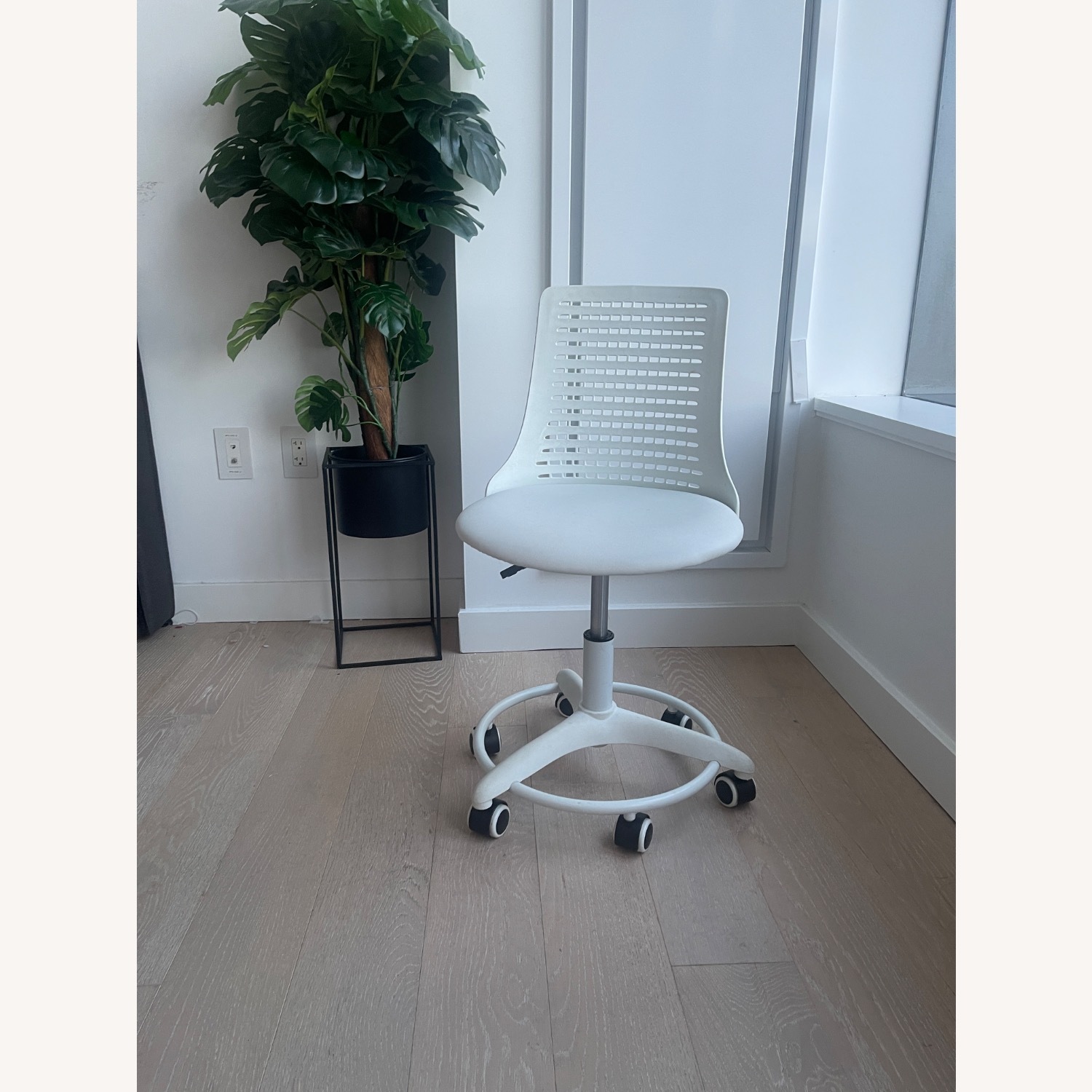 Petite Chair White Office Chair - image-3