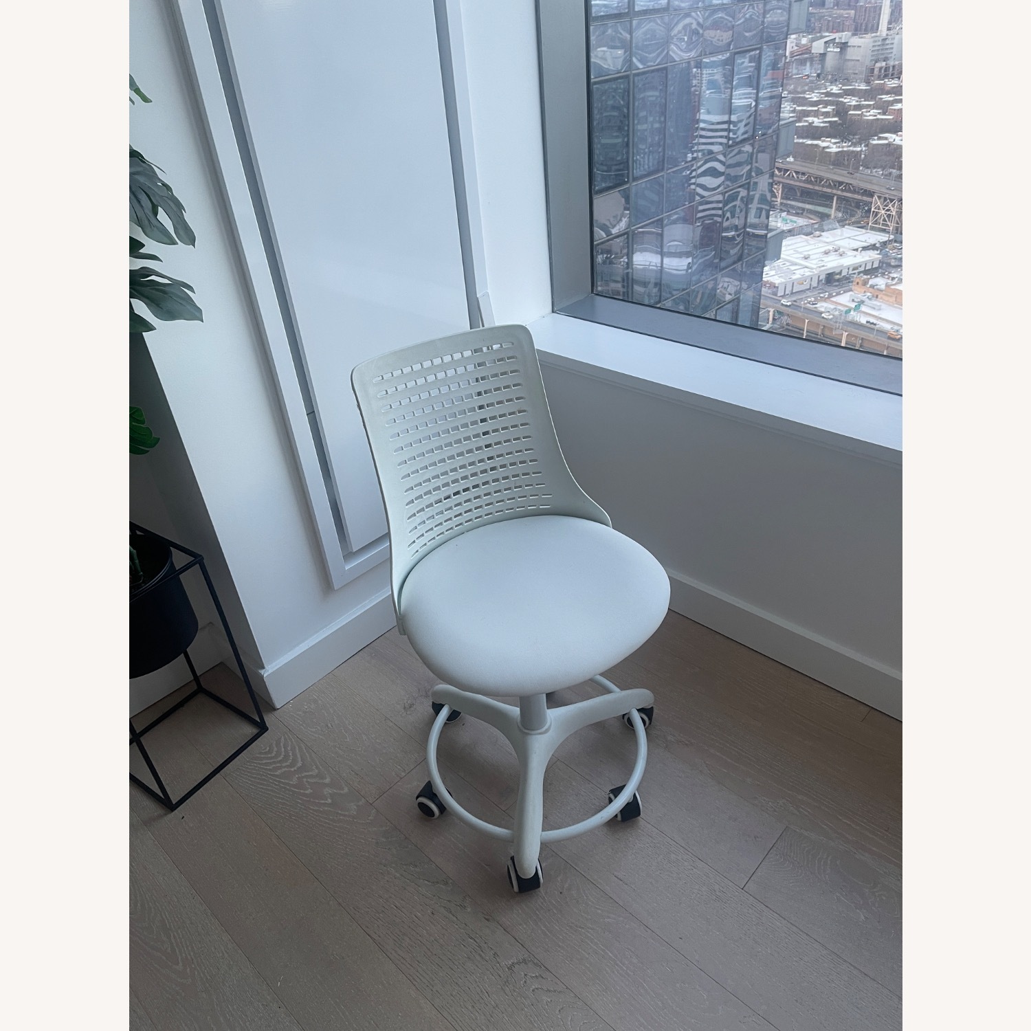 Petite Chair White Office Chair - image-6