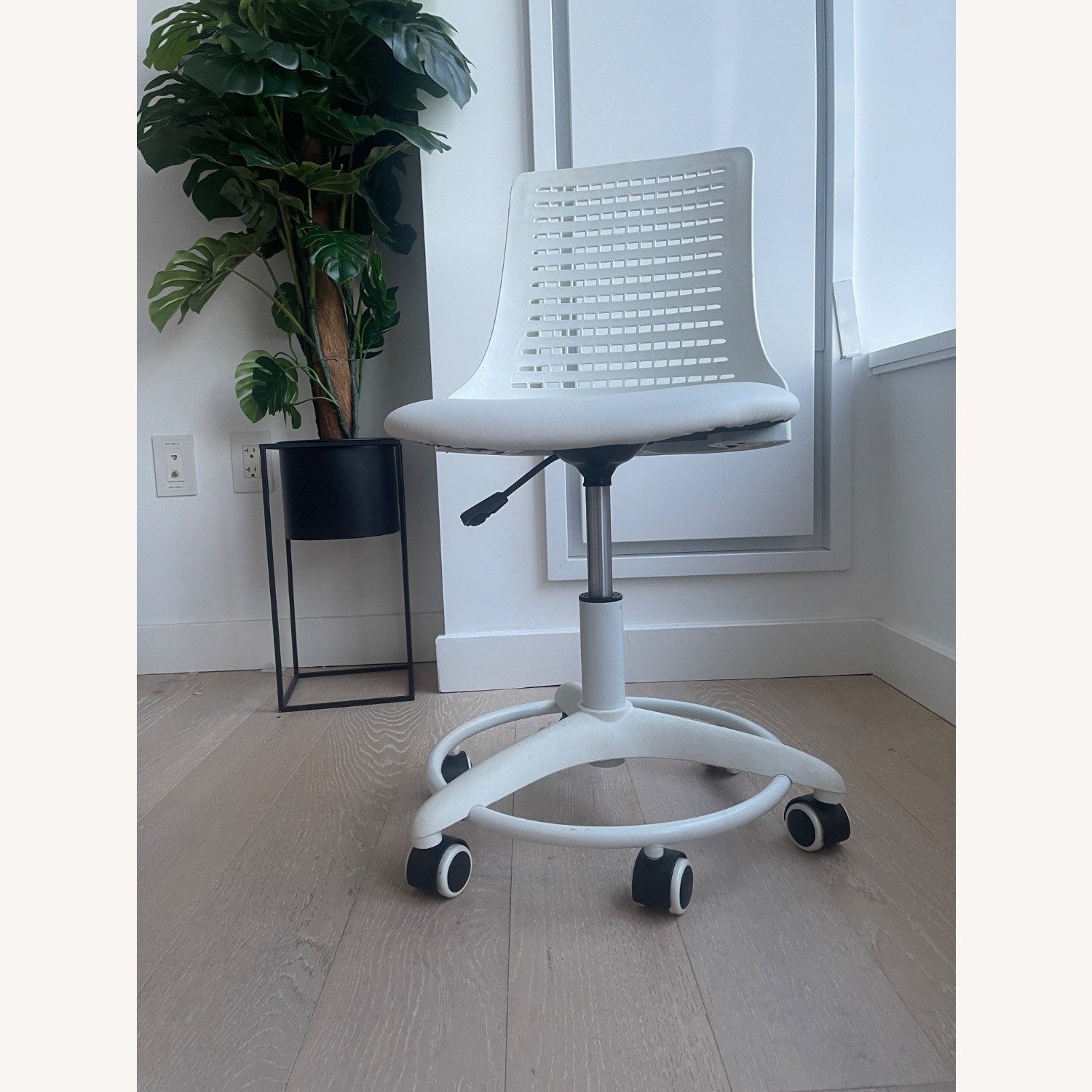 Petite Chair White Office Chair - image-5