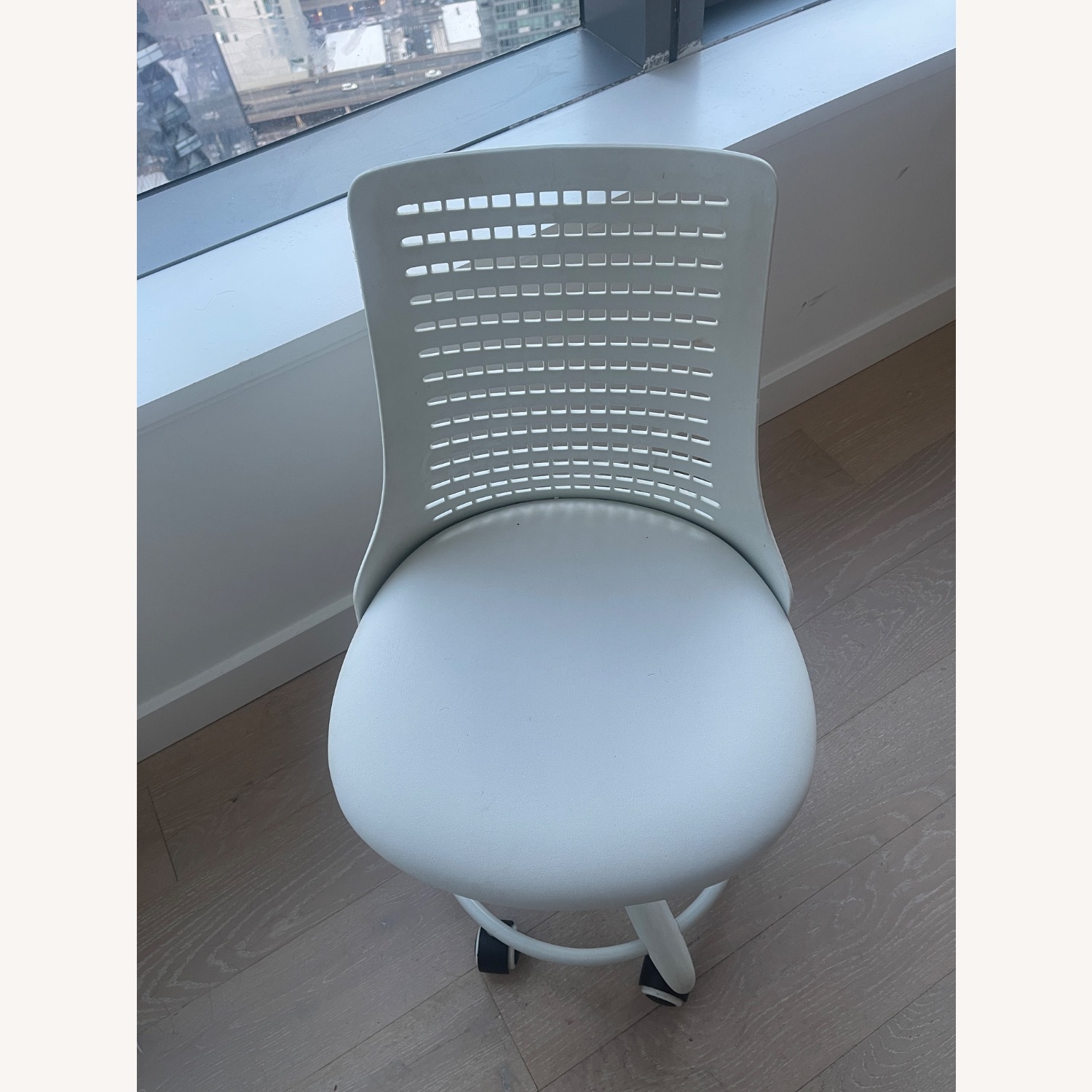 Petite Chair White Office Chair - image-4