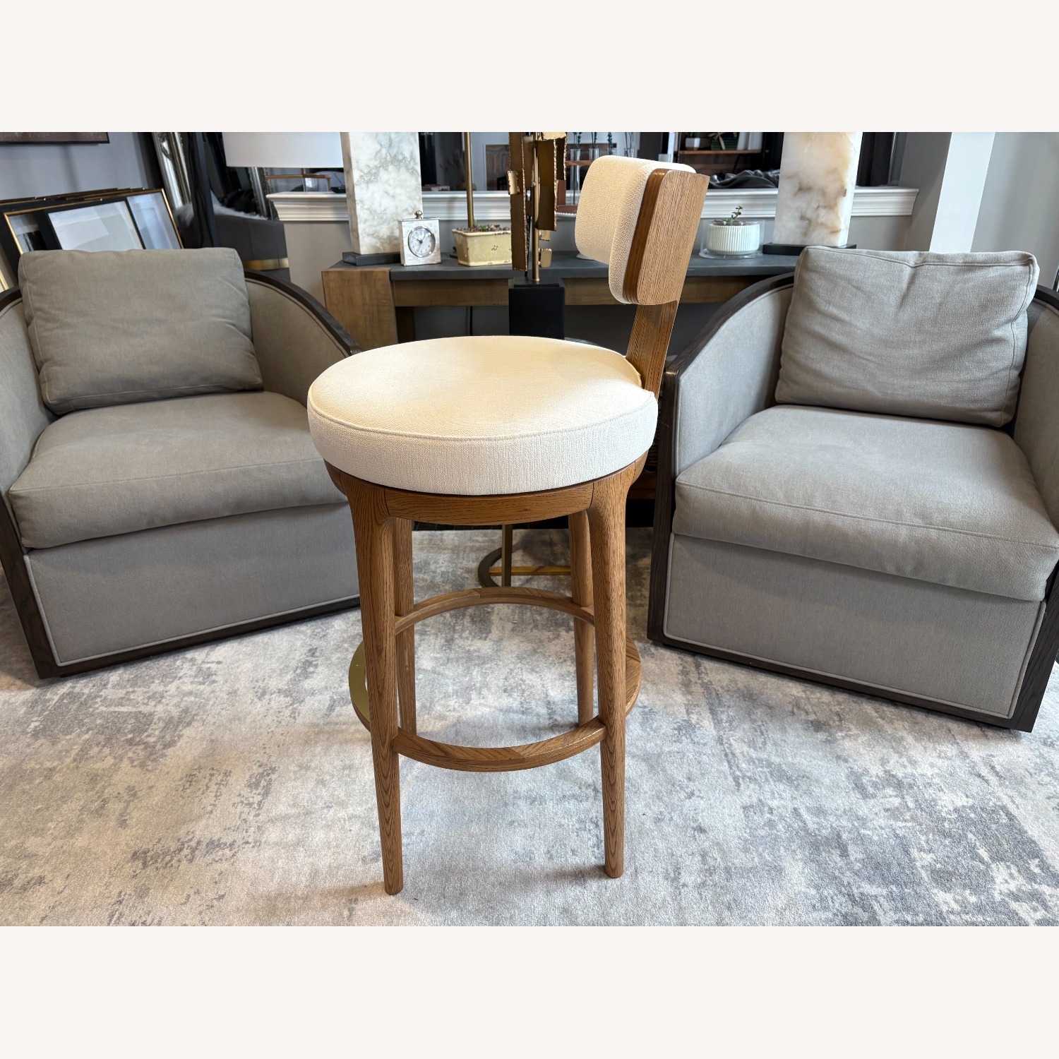 RH Ligné High Back Swivel Bar Stool — Single - image-18