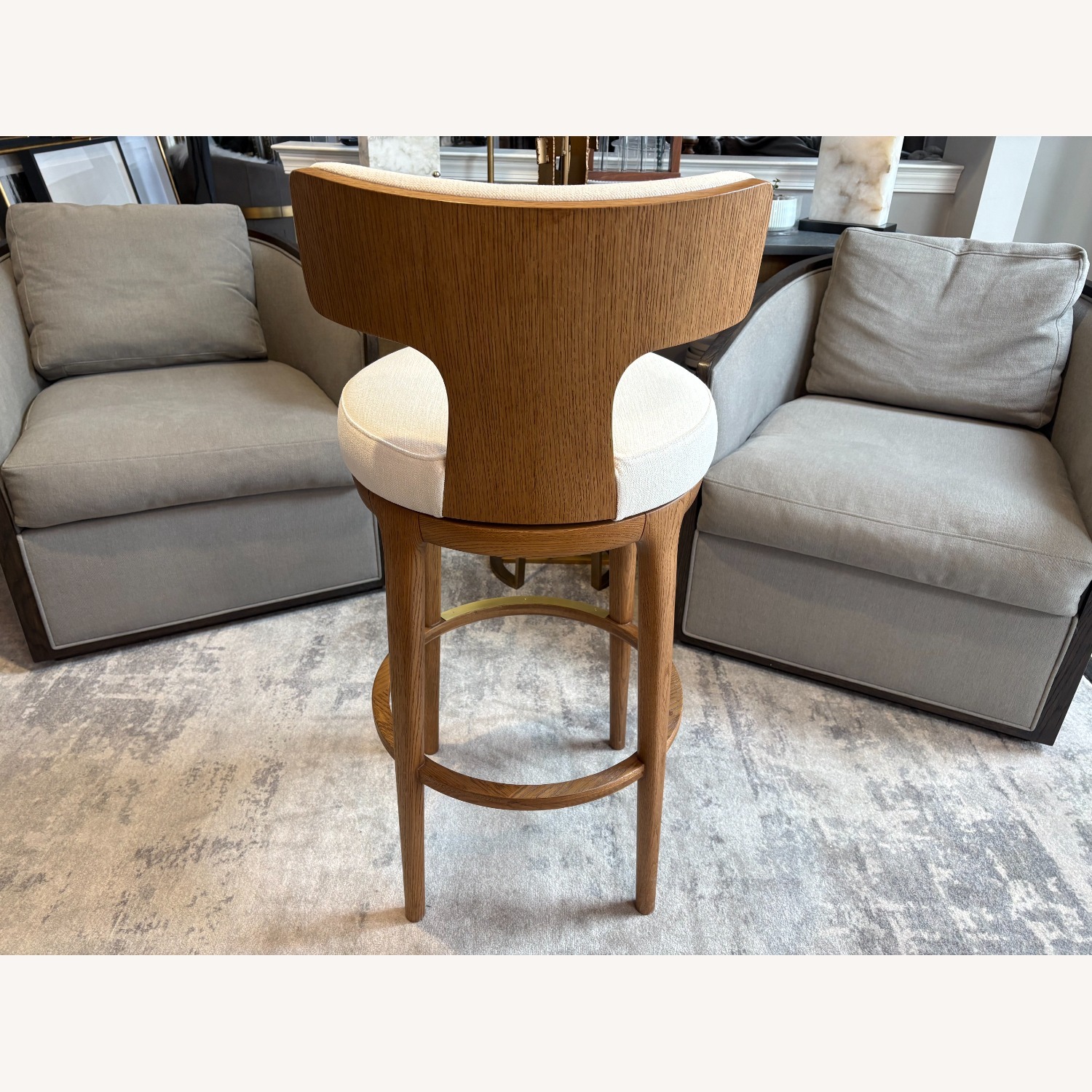 RH Ligné High Back Swivel Bar Stool — Single - image-13