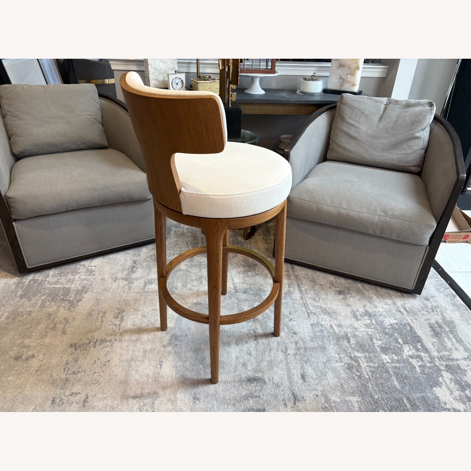 RH Ligné High Back Swivel Bar Stool — Single - image-9