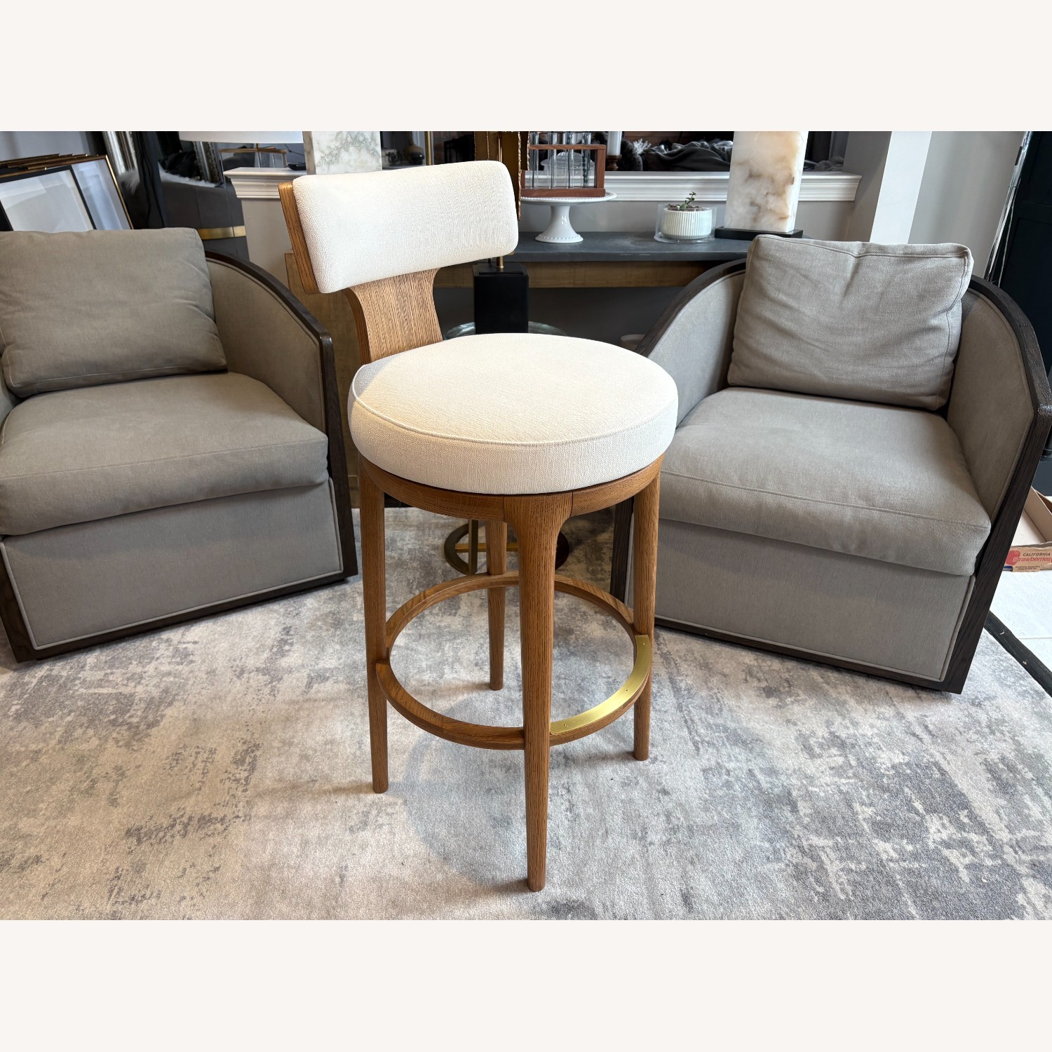 RH Ligné High Back Swivel Bar Stool — Single - image-12