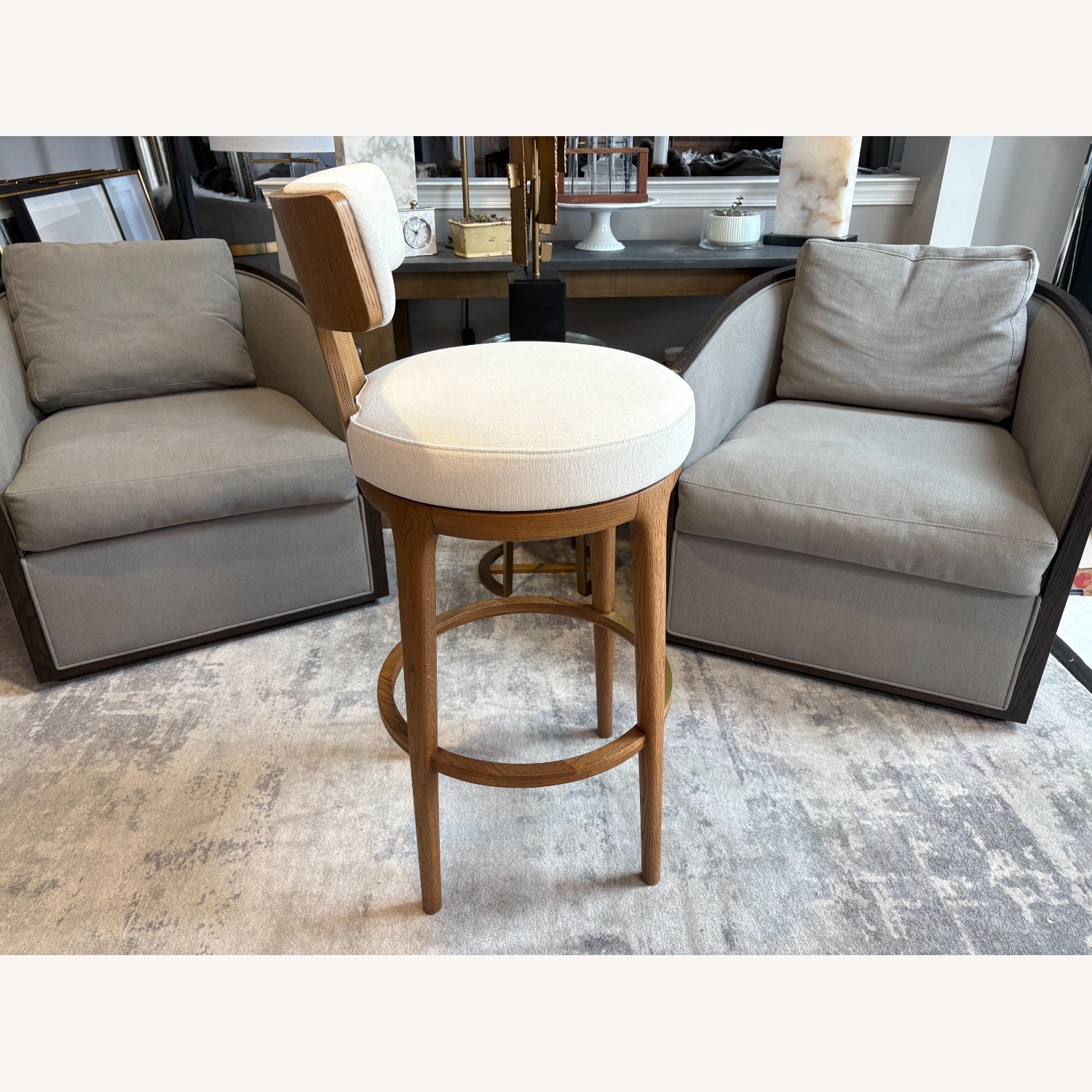 RH Ligné High Back Swivel Bar Stool — Single - image-10