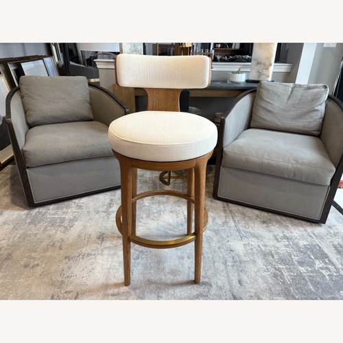 Used RH Ligné High Back Swivel Bar Stool — Single for sale on AptDeco