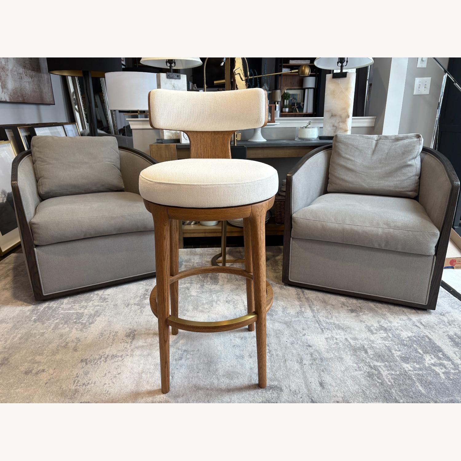 RH Ligné High Back Swivel Bar Stool — Single - image-19