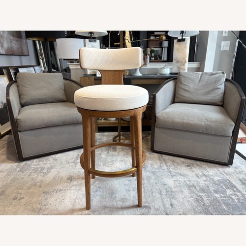 Used RH Ligné High Back Swivel Bar Stool — Single for sale on AptDeco