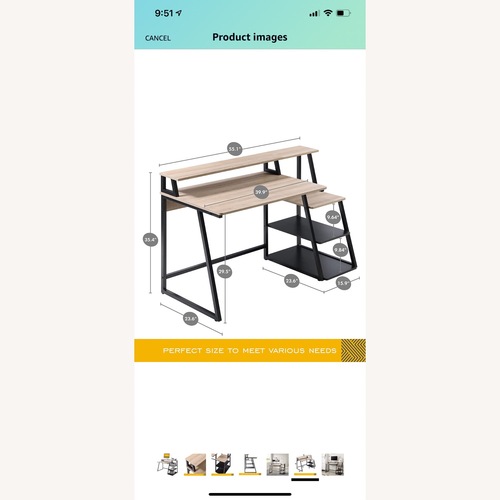 Used Desk With Printer Shelves for sale on AptDeco