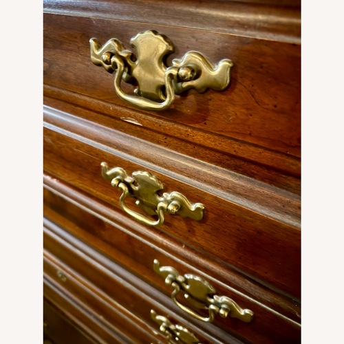Used Bassett Cherry Wood Tallboy Dresser for sale on AptDeco