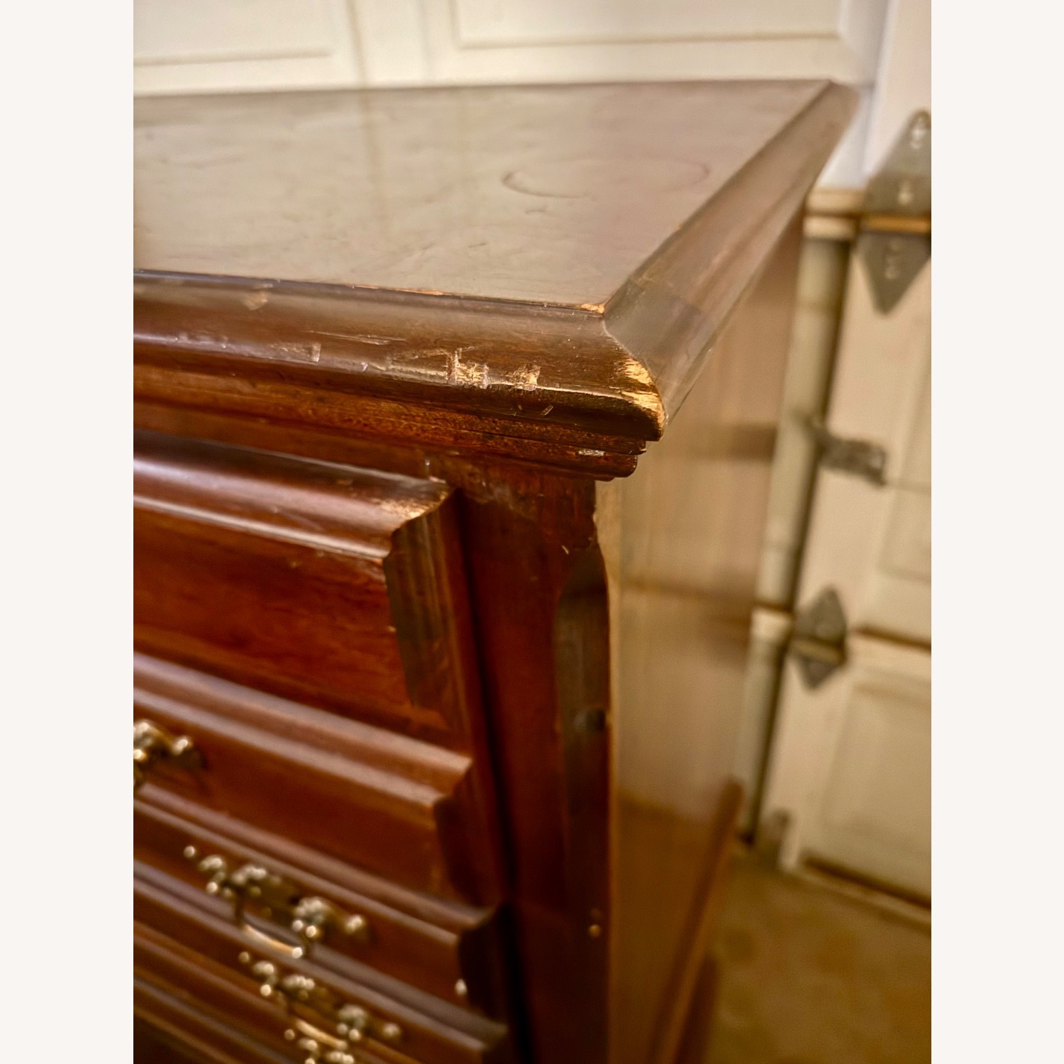 Bassett Cherry Wood Tallboy Dresser - image-3