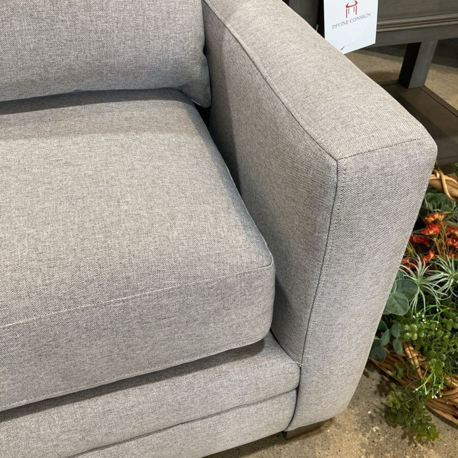 Bassett Carolina Fixed Back Cushion Sofa - image-8