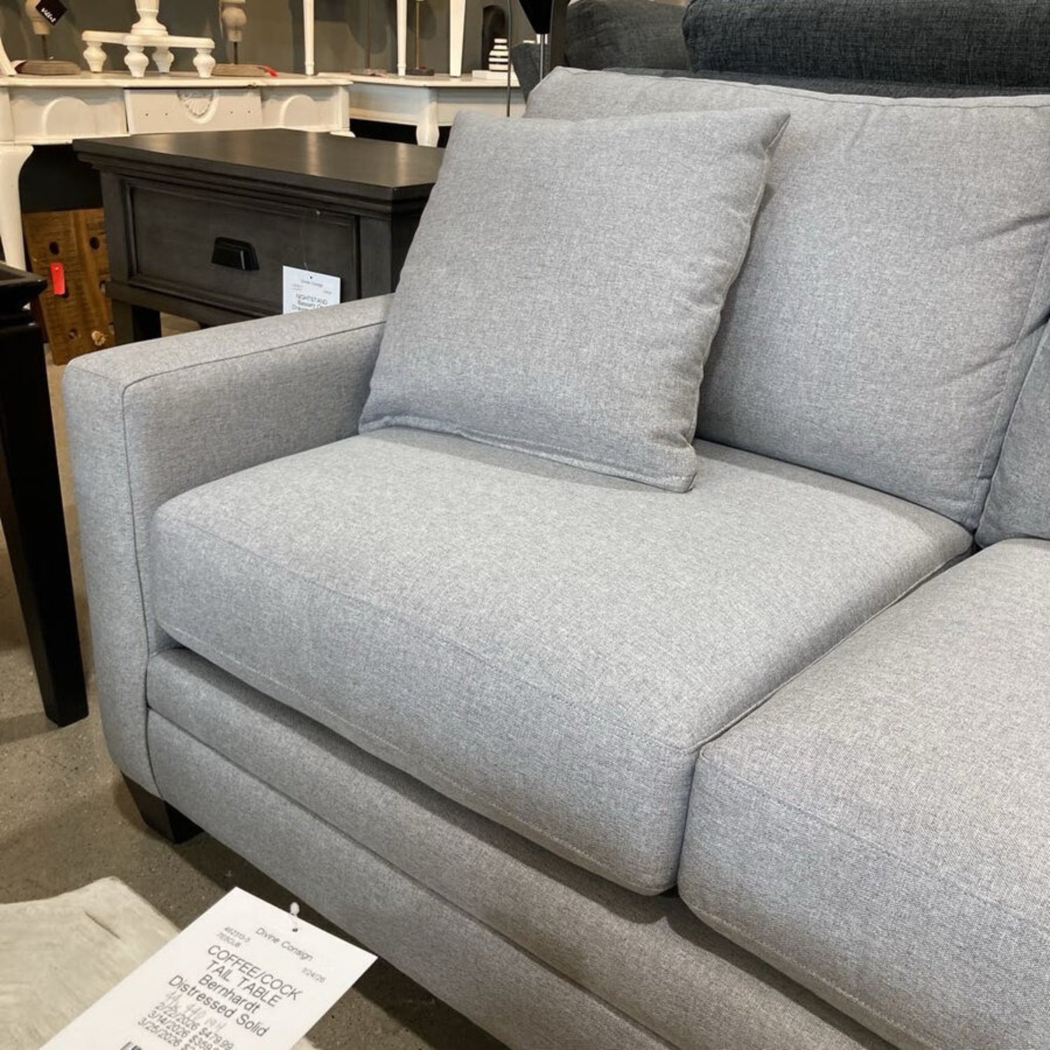 Bassett Carolina Fixed Back Cushion Sofa - image-3