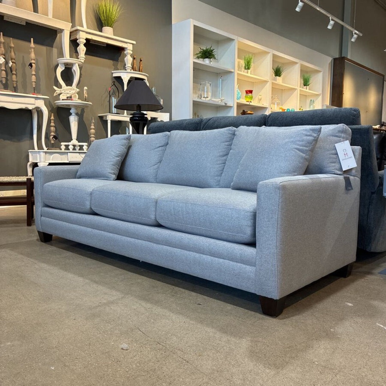 Bassett Carolina Fixed Back Cushion Sofa - image-2