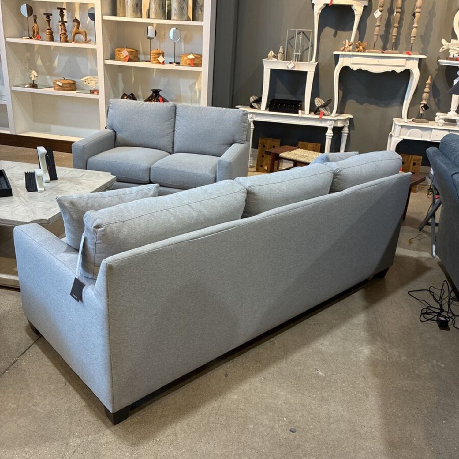 Bassett Carolina Fixed Back Cushion Sofa - image-6