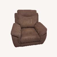 Light Brown Suede Recliner
