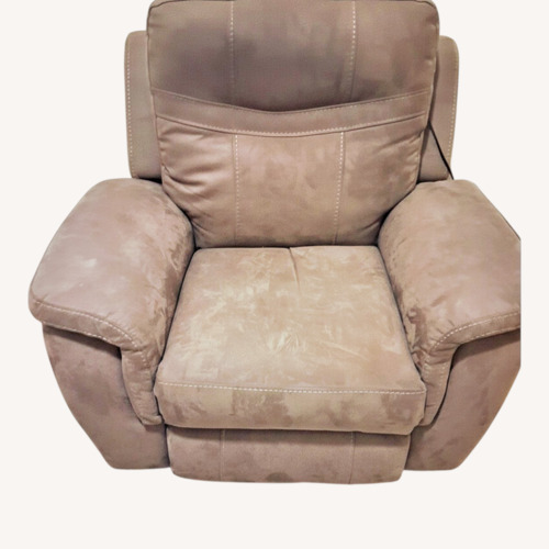 Used Light Brown Suede Recliner for sale on AptDeco