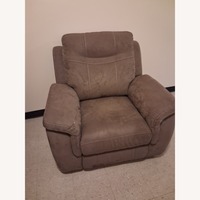 Light Brown Suede Recliner