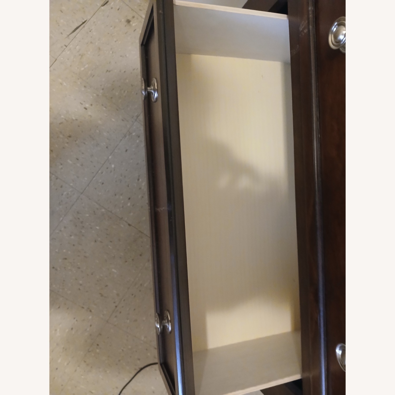 Vintage/Antique Dark Brown Wood Dresser - image-8