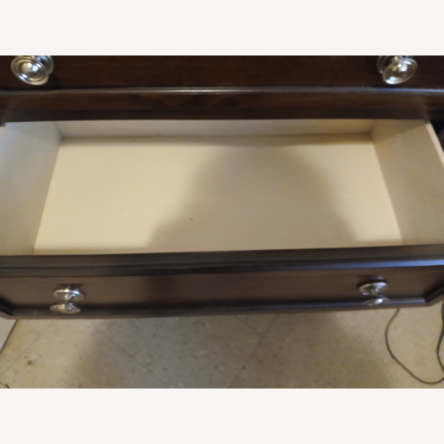 Vintage/Antique Dark Brown Wood Dresser - image-7