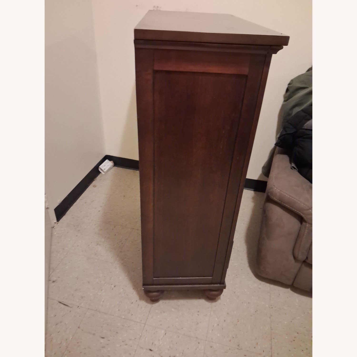 Vintage/Antique Dark Brown Wood Dresser - image-2
