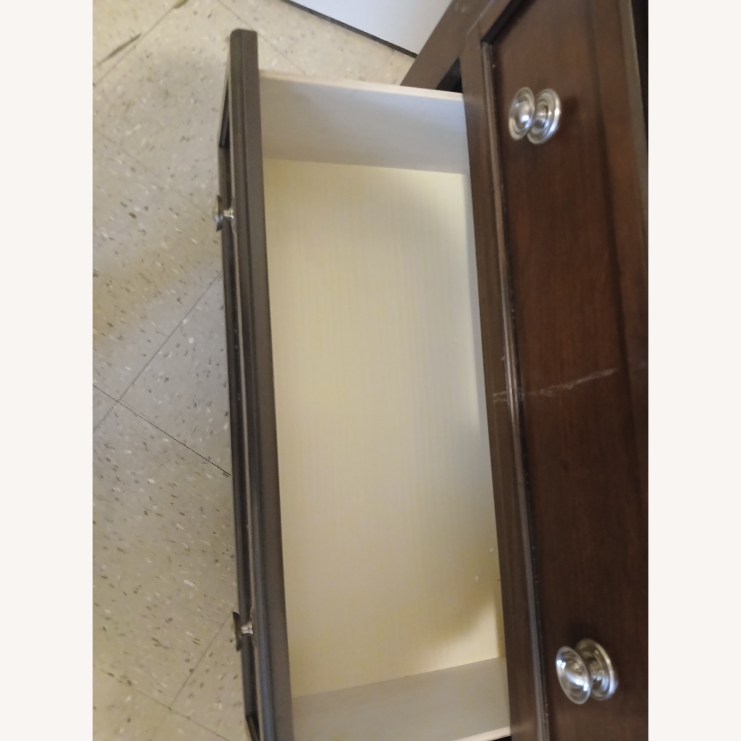 Vintage/Antique Dark Brown Wood Dresser - image-9