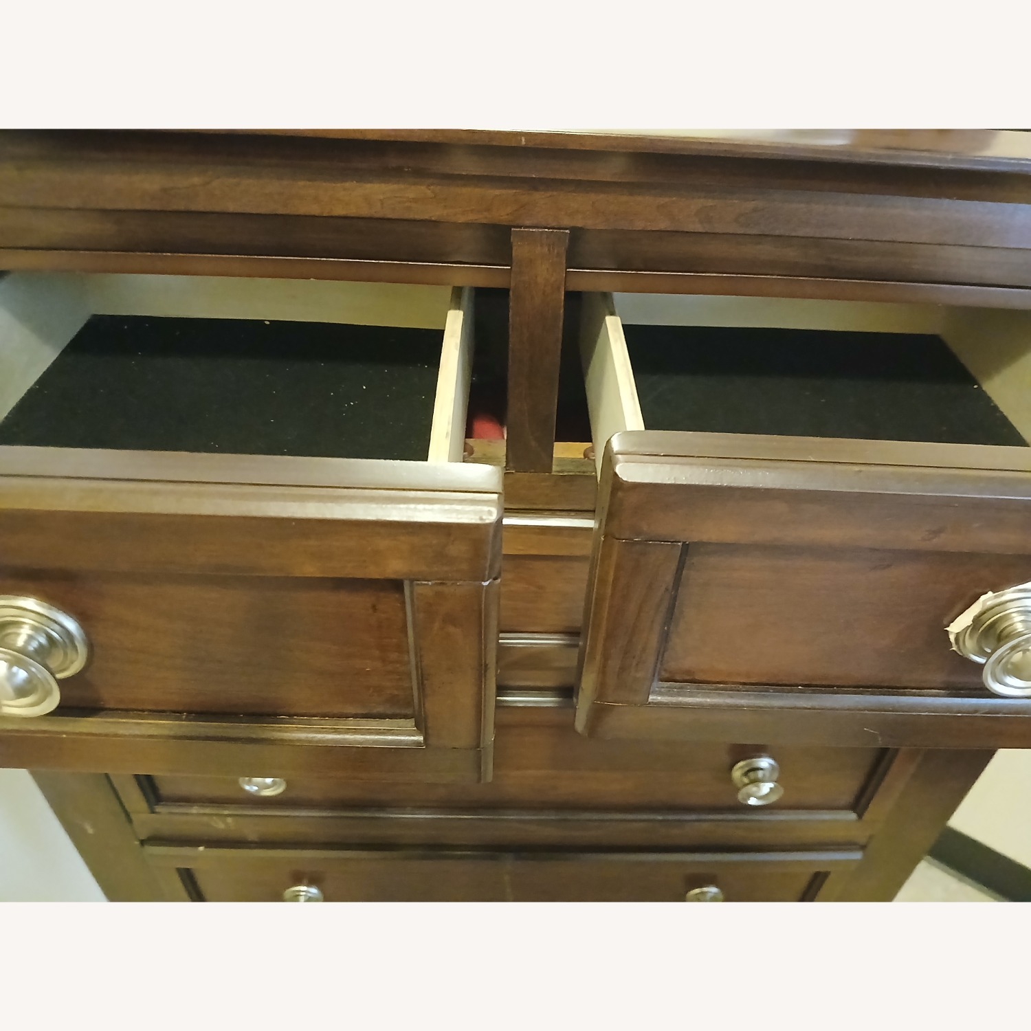 Vintage/Antique Dark Brown Wood Dresser - image-5