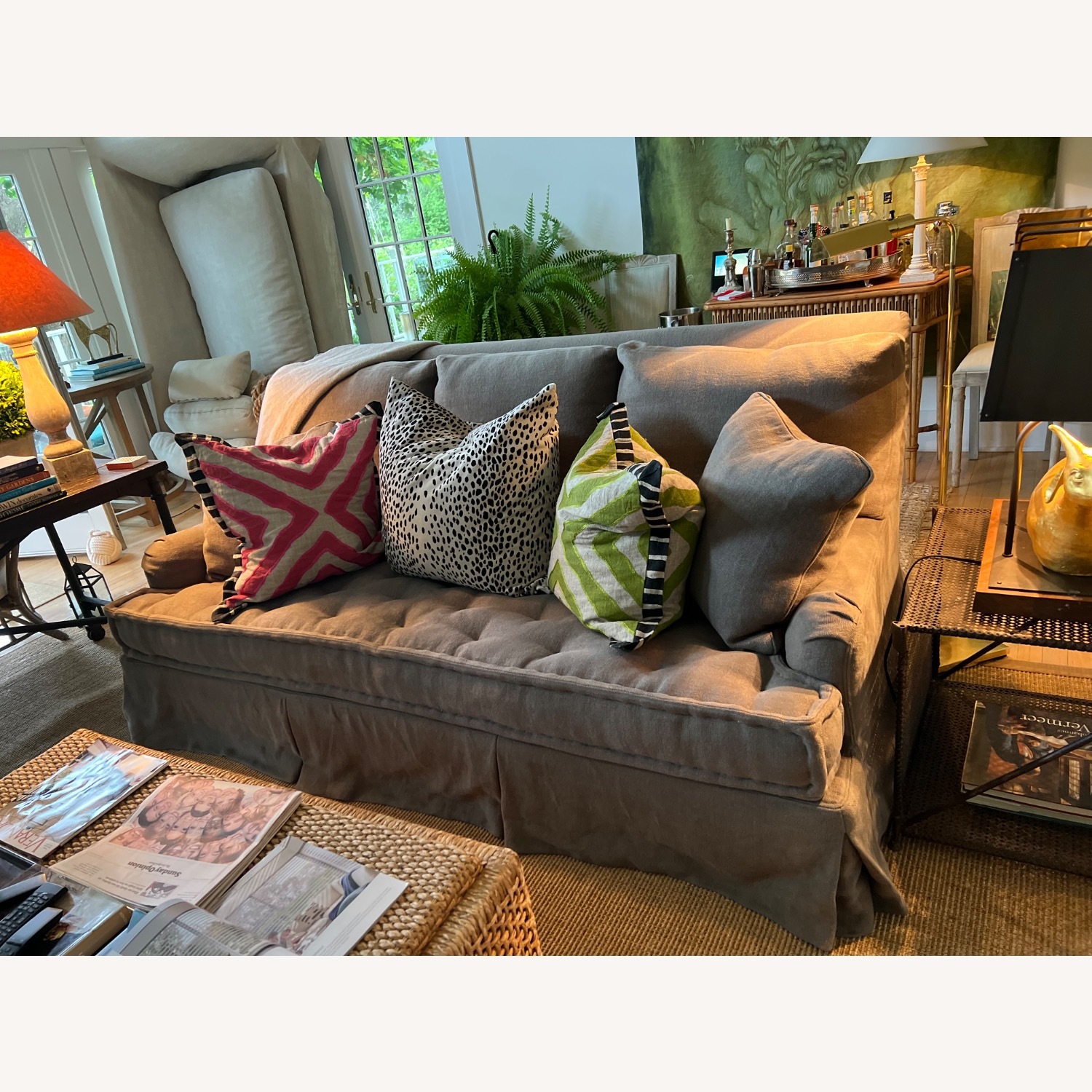 Avery Boardman Belgian Linen Sofa - image-1