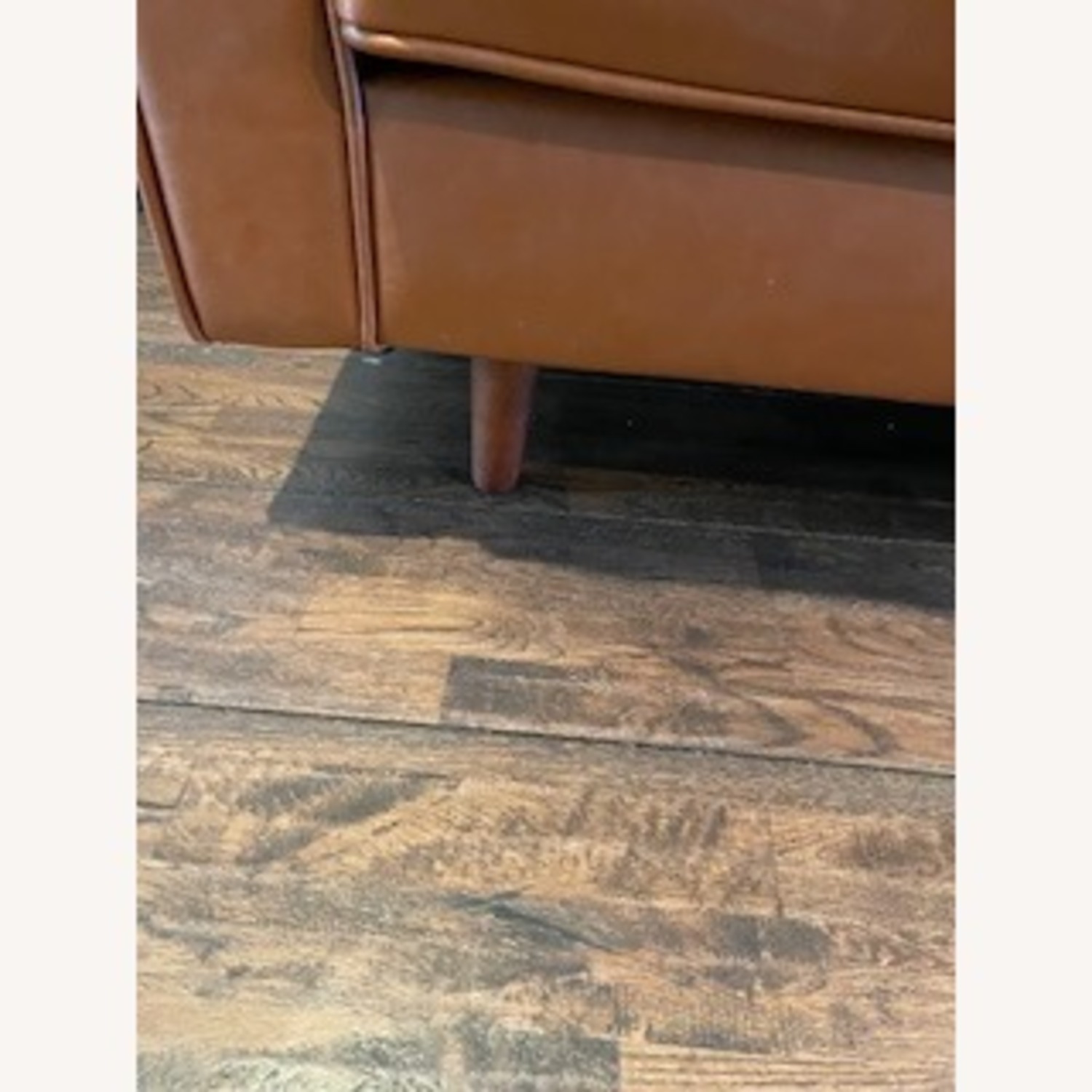 Joss & Main Orange Leather 3+ Seater Sofa - image-5