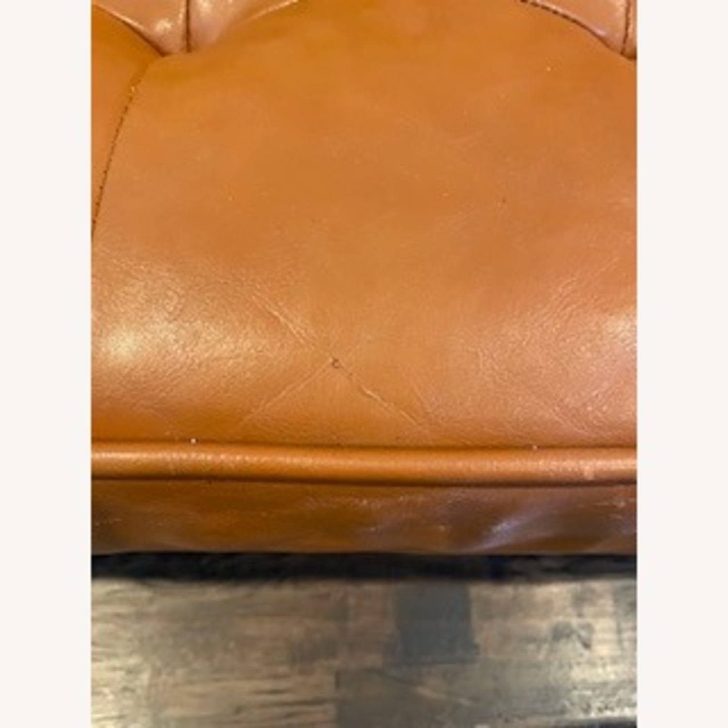 Joss & Main Orange Leather 3+ Seater Sofa - image-3
