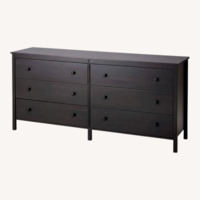 IKEA Black Koppang Chest of 6 Drawers 