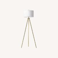 Threshold Faded Brass Tripod Floor Lamp