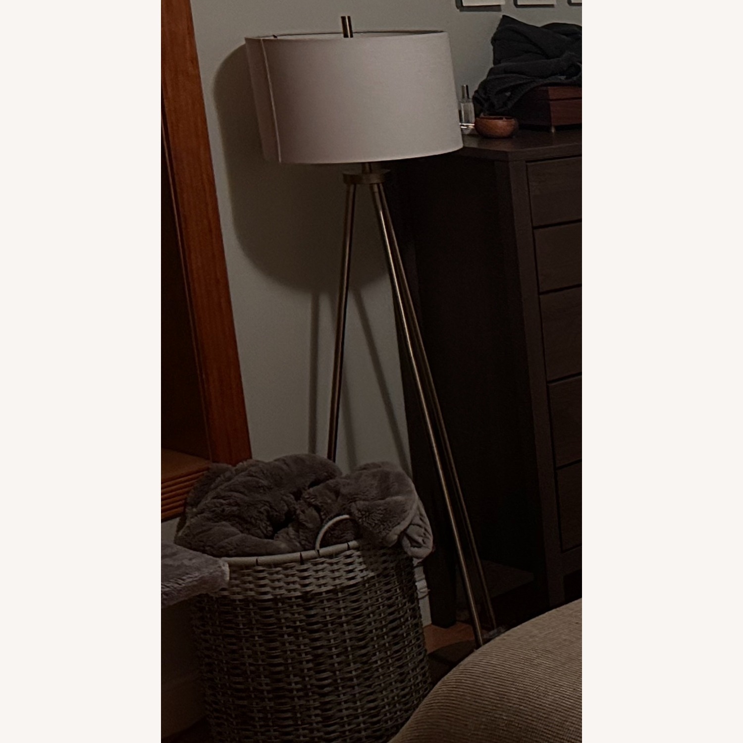 Threshold Faded Brass Tripod Floor Lamp - image-4