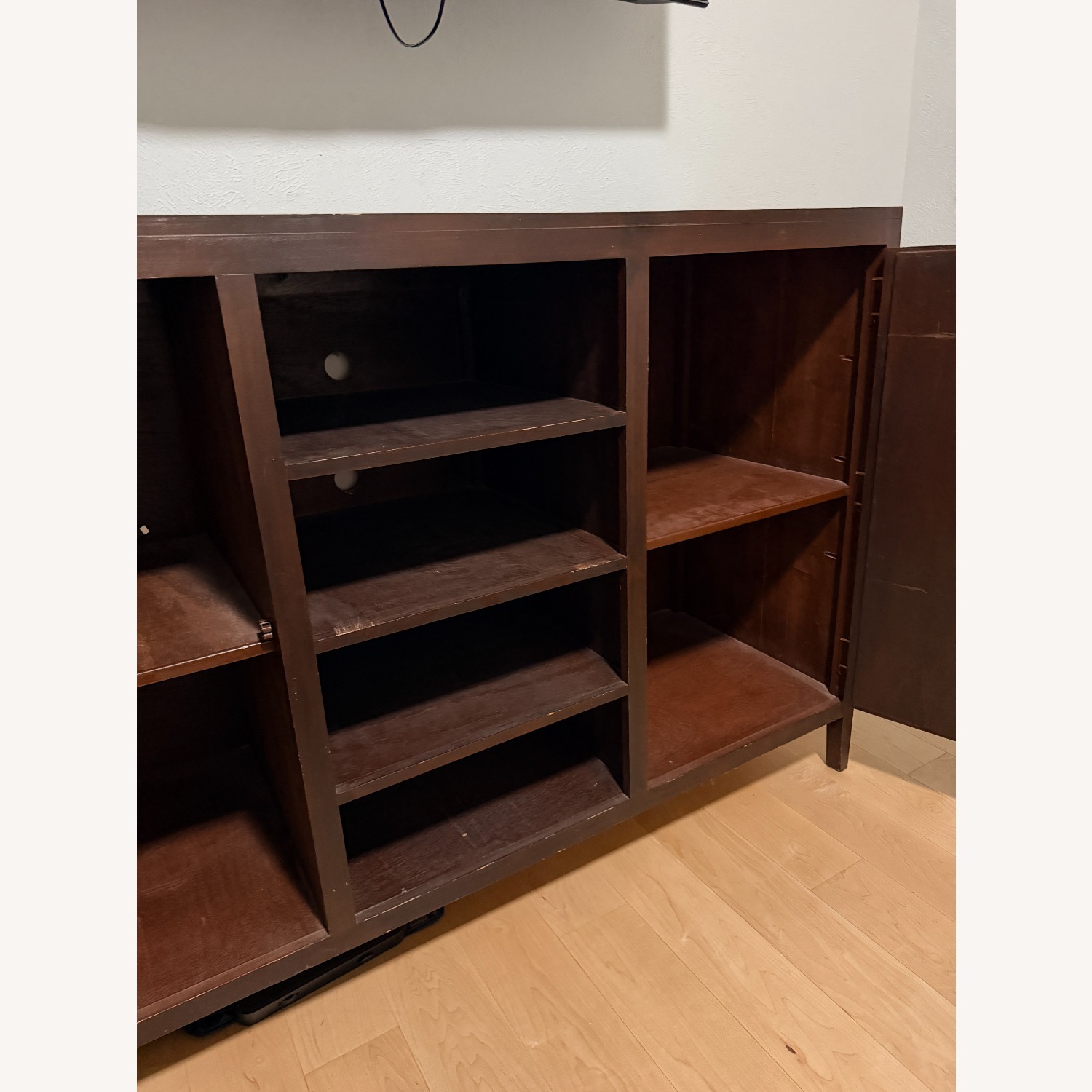 Vintage/Antique Finds Dark Brown Media Storage - image-2